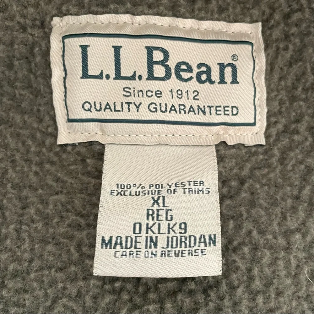 Vintage LL BEAN Mens Fleece Jacket XL Full Zip Hunter Green Outdoors Hiking - Picture 4 of 11